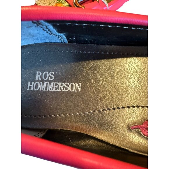 Ros Hommerson Floral Leather Loafers With Silver Buckle Accent Size 8.5 - Picture 8 of 10